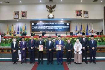 Gubernur Mirza dan Ketua DPRD Giri Akbar Sambut Prestasi WTP Lampung